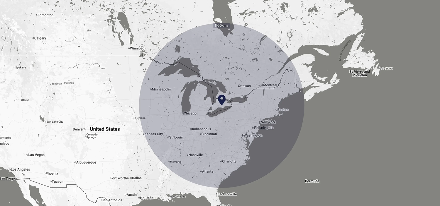 Our Fleet Luxury Private Aircraft - Radius Map Tillsonburg.webp